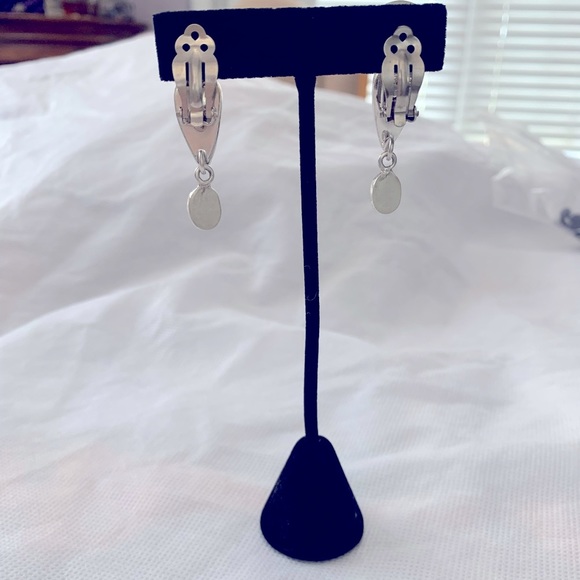 VTG Any Kahn Russell Sterling Silver Amethyst And Topaz Click Earrings NWOT - Picture 2 of 8